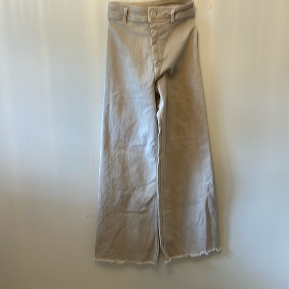 Zara khaki wide leg jeans - Picture 1 of 3